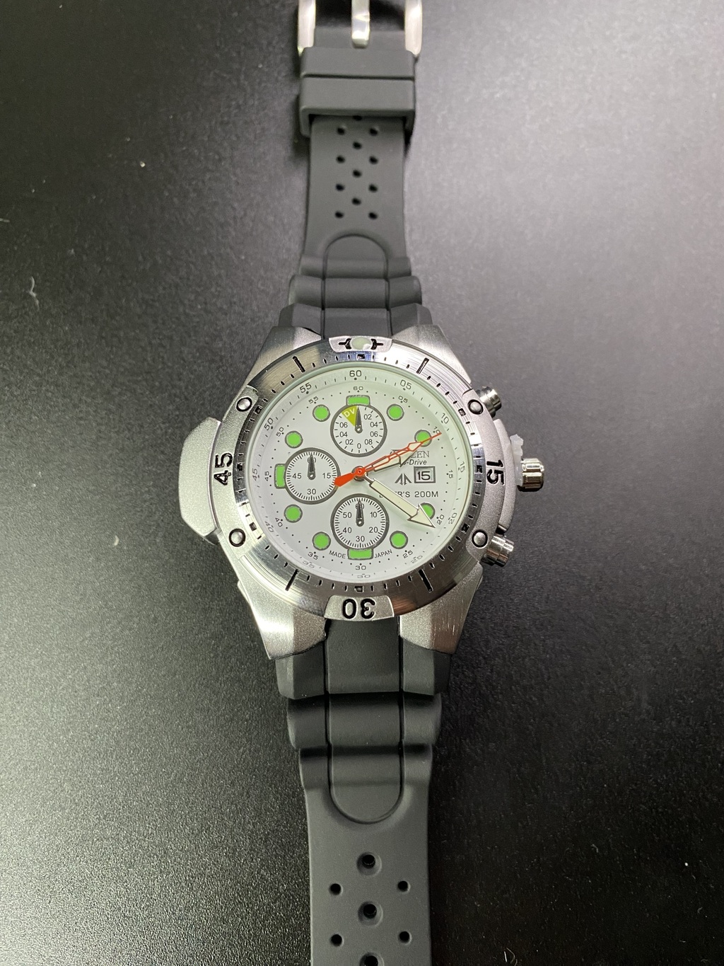Citizen Eco drive Fundo branco a prova d agua