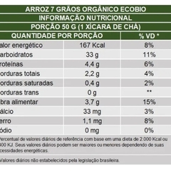 Arroz Orgânico Ecobio 7 Grãos Não Transgênico Em Vácuo 500g - Natu Gaio - Loja Especializada em Produtos Naturais e Orgânicos