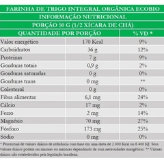 Imagem do Kit 2 Farinhas De Trigo Integral Vegana Orgânica Ecobio 800g