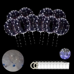 10 Globos Burbuja Cristal Led - comprar online