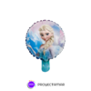 Globo Circulo Paleta Frozen Elsa 12" x5