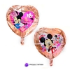 Globo Corazón Minnie y Mickey Mouse Rosa Gold 18" x5