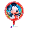 Globo Circulo Mickey Mouse Rojo 18" x5