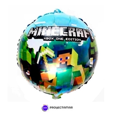 Globo Circulo Minecraft 18" x5