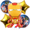 Set 5 Globos Temática Iron Man Avengers