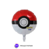 Globo Circulo Metalizado Pokémon Pokebola 18" x5