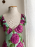 Vestido Longo Verde Floral (P/M) - comprar online