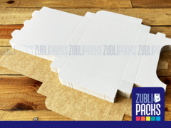 25 - Caja grande blanca sublimable para playera con interior café. en internet