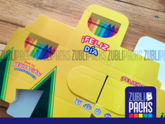 50 Caja para taza de 11 oz Impreso para Maestros - Crayones - Zublipacks