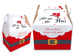 25 - Box Lunch impreso navideño- Traje Santa