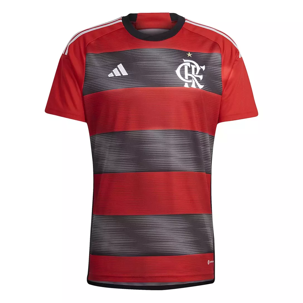 Camisa Flamengo I 2023/24 Torcedor Adidas - Vermelha Preto
