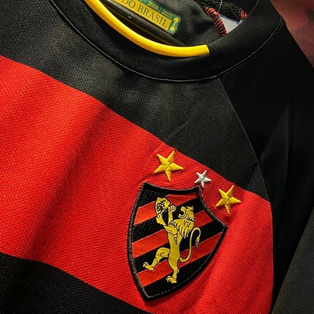 Camisa Sport Recife 2023-2024 Umbro Masculino - Vermelho+Preto