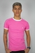 Camisa Jogador Listra No Ombro Rosa Chiclete - comprar online