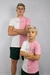 Camisa Jogador Meio a Meio Rosa Infanto Juvenil