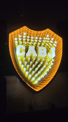 Escudo Sinfín Boca Juniors espejo luz led - Dazz Deco