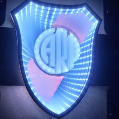 Escudo Sinfín River Plate espejo luz led - tienda online