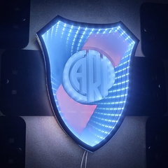 Imagen de Escudo Sinfín River Plate espejo luz led