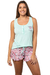 Pijama de dama musculosa y short (20802) - comprar online