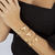 Bracelete Aberto com Leque Liso Banhado a Ouro 18K - comprar online