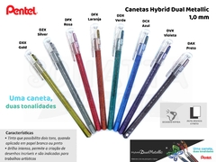 Caneta PENTEL Hybrid Dual Metallic Azul + Verde Metálico - K110-DCX na internet