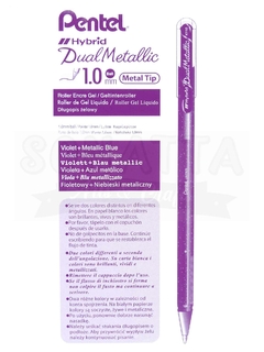 Caneta PENTEL Hybrid Dual Metallic Violeta + Azul Metálico - K110-DVX - comprar online