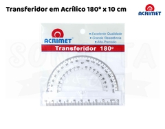Transferidor Acrílico ACRIMET 180 graus x 10cm - 551 - comprar online