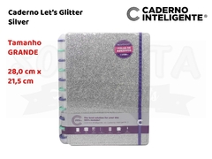 Caderno Let's Glitter Silver 2.0 Grande - CADERNO INTELIGENTE