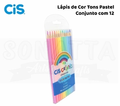 Lápis De Cor CIS Com 12 Cores Tons Pastel - 600200 - comprar online