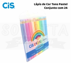 Lápis De Cor CIS Com 24 Cores Tons Pastel - 600201 - comprar online