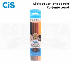 Lápis De Cor CIS Com 6 Cores Tons De Pele - 600300