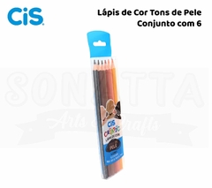 Lápis De Cor CIS Com 6 Cores Tons De Pele - 600300 - comprar online