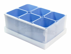 Caixa Organizadora Dello com 6 Porta Objetos Azul Claro 2193B