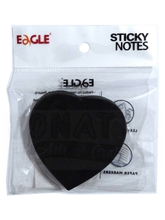 Sticky Notes (Bloco Adesivo) Coração Preto - B601