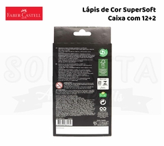 Lápis de Cor FABER-CASTELL Supersoft Com 12 Cores + 2 - 120712SOFT+2 na internet