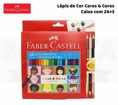 Lápis de Cor FABER-CASTELL Caras & Cores 24 Cores + 3 - 120124CC