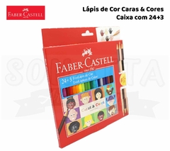Lápis de Cor FABER-CASTELL Caras & Cores 24 Cores + 3 - 120124CC - comprar online