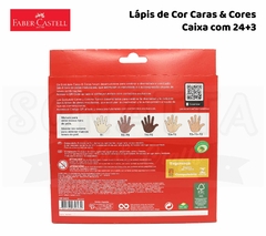 Lápis de Cor FABER-CASTELL Caras & Cores 24 Cores + 3 - 120124CC na internet