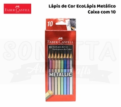 Lápis de Cor FABER-CASTELL Com 10 Cores Metálicas - 120410G