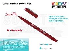 Marcador Artístico Marvy Uchida Ponta Pincel Le Pen Flex 480028 - Burgundy - comprar online