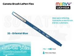 Marcador Artístico Marvy Uchida Ponta Pincel Le Pen Flex 480033 - Oriental Blue