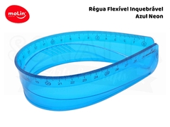 Régua Flexível Molin 30cm 11063 - Azul Neon