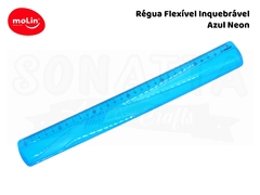 Régua Flexível Molin 30cm 11063 - Azul Neon - comprar online
