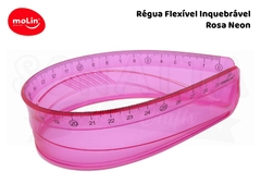Régua Flexível Molin 30cm 11063 - Rosa Neon
