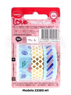 Washi Tape MOLIN Love Blister com 3 unidades Modelo 1 - 23380 - comprar online