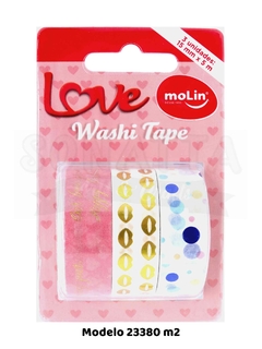 Washi Tape MOLIN Love Blister com 3 unidades Modelo 2 - 23380