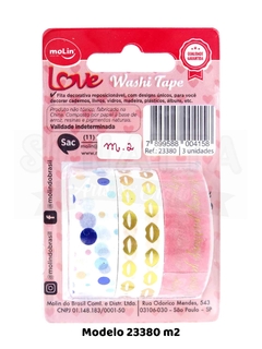 Washi Tape MOLIN Love Blister com 3 unidades Modelo 2 - 23380 - comprar online