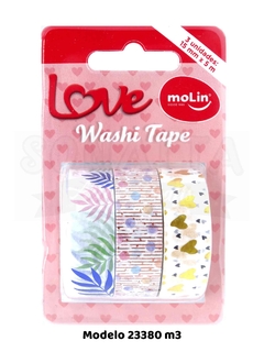 Washi Tape MOLIN Love Blister com 3 unidades Modelo 3 - 23380