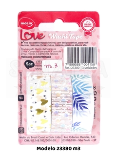 Washi Tape MOLIN Love Blister com 3 unidades Modelo 3 - 23380 - comprar online