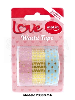 Washi Tape MOLIN Love Blister com 3 unidades Modelo 4 - 23380