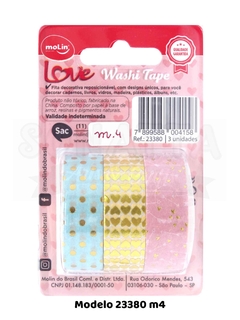 Washi Tape MOLIN Love Blister com 3 unidades Modelo 4 - 23380 - comprar online